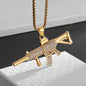 Iced Out Letter Savage Pendant Shiny Bing Cubic Zirconia Hip Hop Necklace Men\\\'s Cool Rock Rap Trend Jewelry