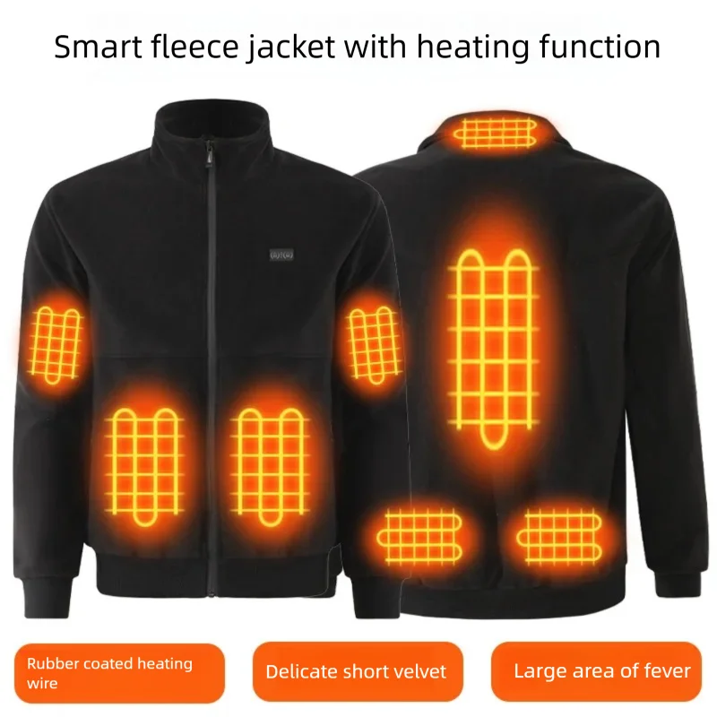 Men's Winter Smart USB Constant Temperature Graphene Fleece Warmth Coat