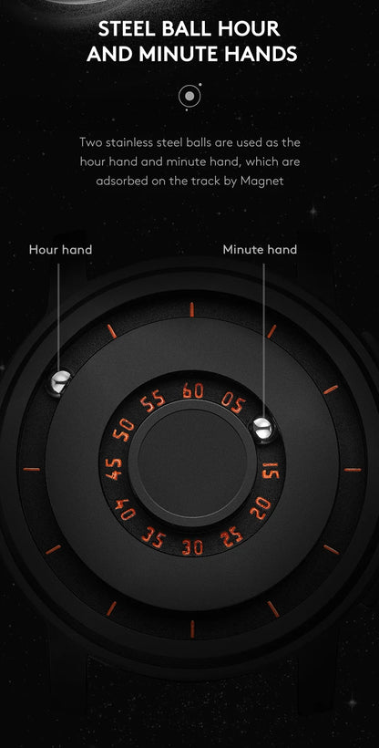 Alloy Magnetic Levitation Hands Watch For Men 3 ATM Waterproof Quartz Movement Quartz Watches