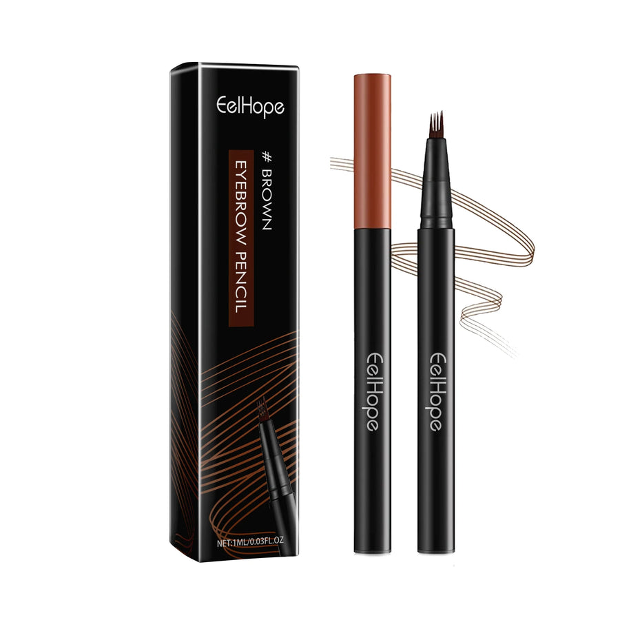 EELHOE 4 Forks Waterproof Eyebrow Pencil Long Lasting