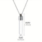 Glass Perfume Vial Pendant Wishing Bottle Clear Charm Glass Bottle Necklace Jewelry Gifts Glass Bottle Necklace TransparentGlass