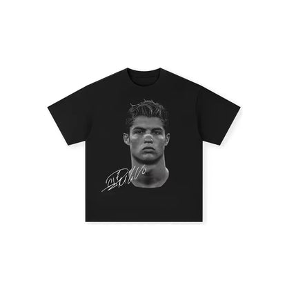 Men's T-shirt Cristiano Ronaldo fútbol superestrella Super moda impresa camiseta hombres desgastado algodón  Men's T-shirt