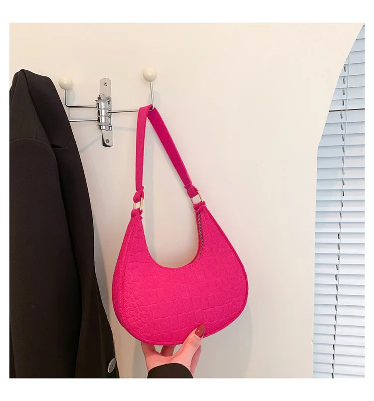 Y2k Vintage Women Underarm Bag Korean Casual Cute White Shoulder Bag Ladies Slings