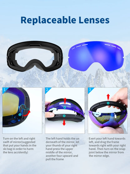 Glasses Skiing Mask Snowboard Men Women Snow Goggles