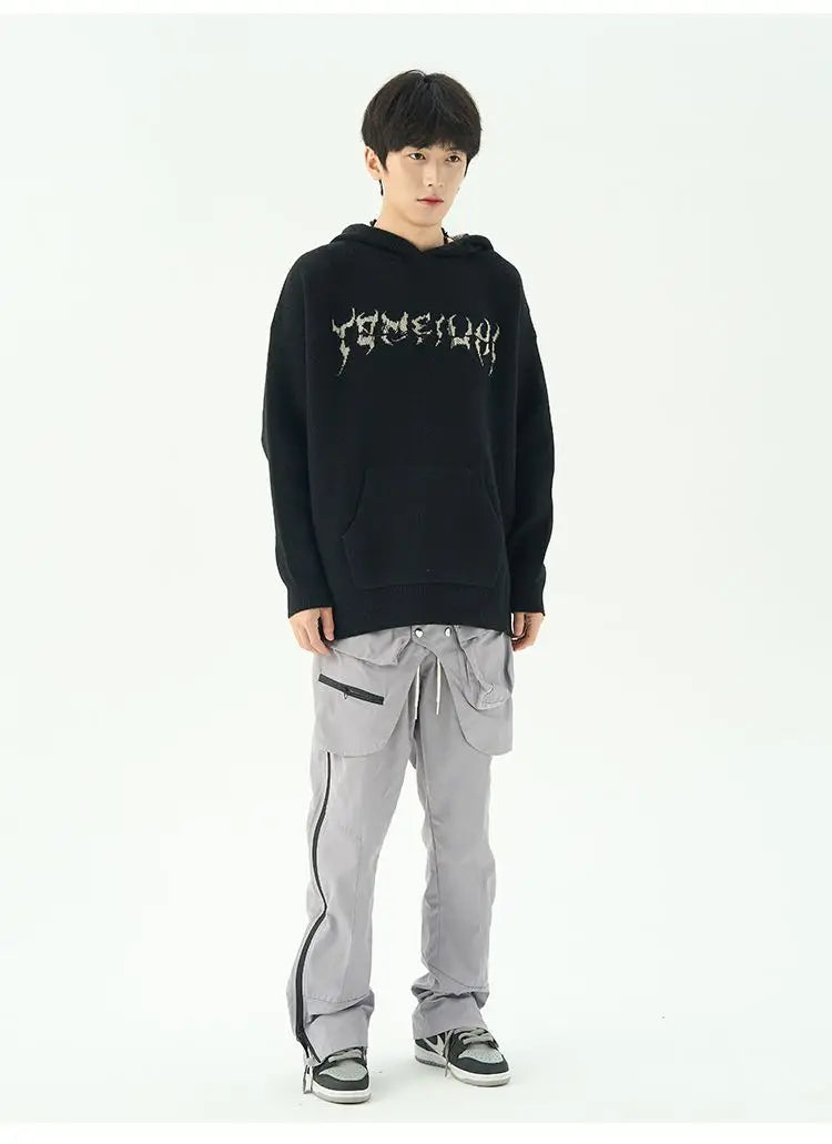 American men centipede pattern sweater vibe hooded