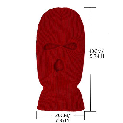 Motorcycle Windproof Full Face Knit Hats Custom SkiMask Men Warm Wool