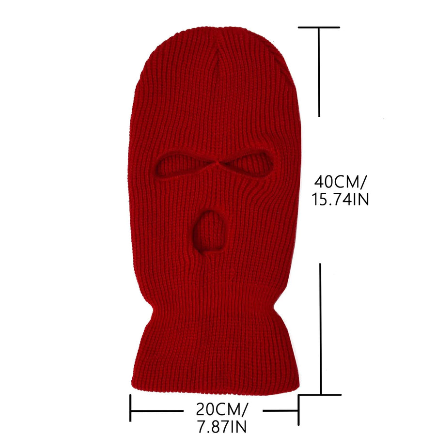 Motorcycle Windproof Full Face Knit Hats Custom SkiMask Men Warm Wool