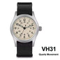 Militado ML05 38mm Military Field Watch - Sweep Quartz Movement Domed Sapphire Crystal 100M Waterproof Super Luminous Nylon Band Watch for Men