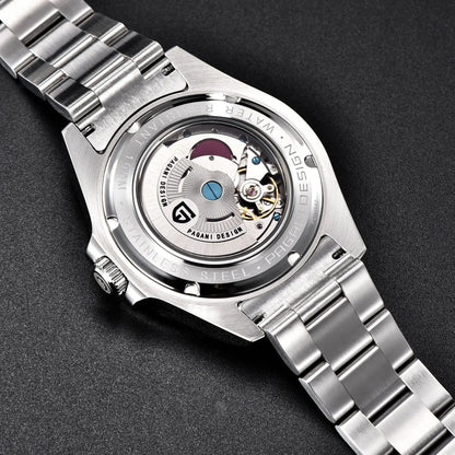 Pagani Design 2025 new 42MM fashionable men's automatic mechanical watch luxury sapphire stainless steel waterproof 10Bar lumino