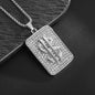 Iced Out Letter Savage Pendant Shiny Bing Cubic Zirconia Hip Hop Necklace Men\\\'s Cool Rock Rap Trend Jewelry
