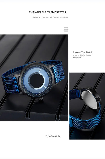 SINOBI Men's Fashion Quartz Watch Stainless Steel Blue Wristwatch Shock Resistant Water-Resistant Male Relogio Masculino