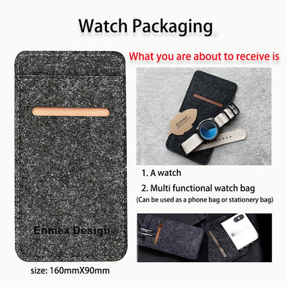 Enmex Individualization special wristwatch canvas  creative design Mysterious Gradient Blue fashion quartz clock men watch