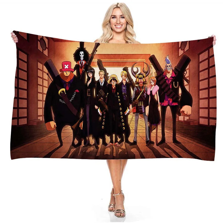 Anime One Piece 75*150cm Polyester Pirate Monkey D.Luffy Skull Flag One Piece Straw Hat Pirates Trumpet Banner Flag Gifts ﻿