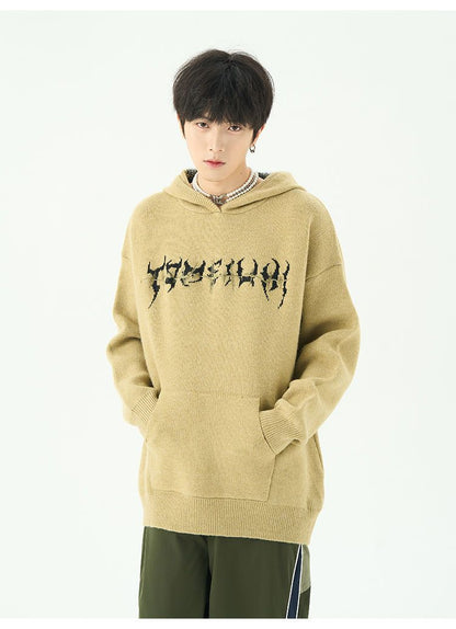 American men centipede pattern sweater vibe hooded