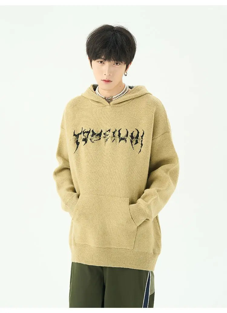 American men centipede pattern sweater vibe hooded