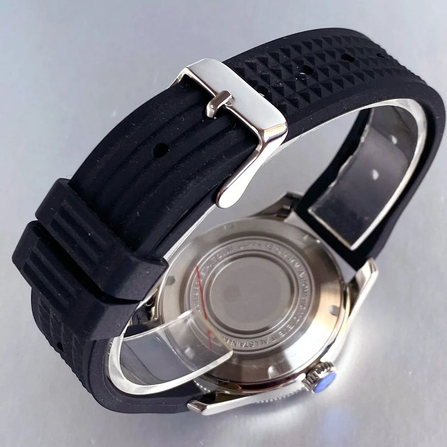 Tandorio 40mm Blue NH34 GMT Mechanical Automatic Diver Men Watch 20ATM Waterproof Lume Dial Domed Sapphire Screw Crown Reloj New