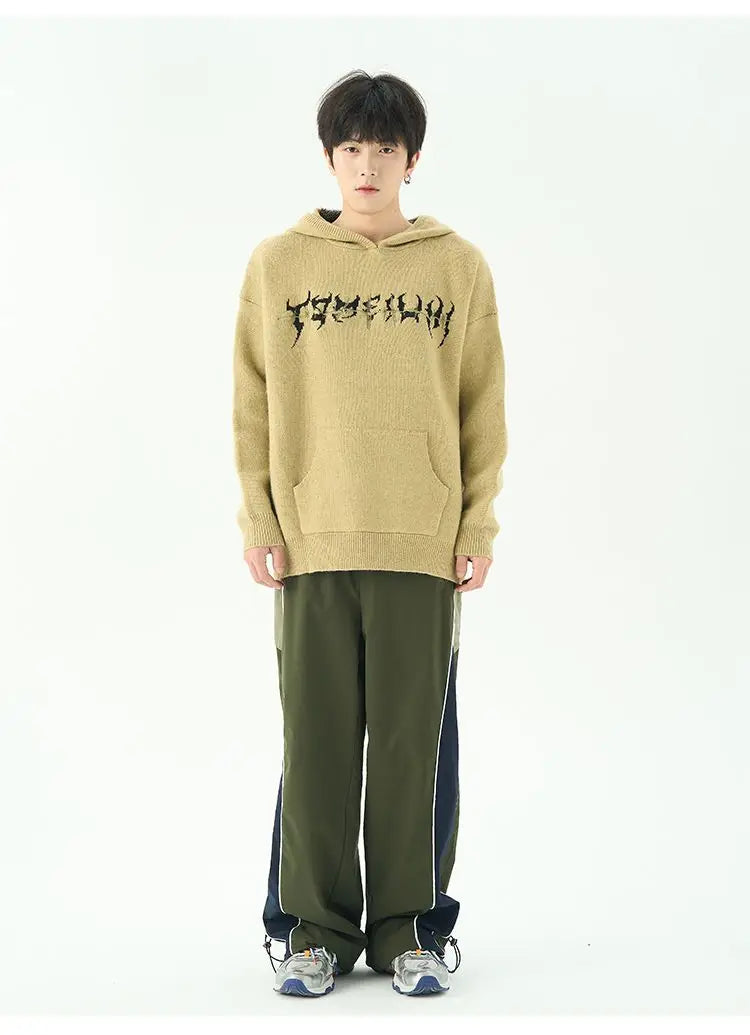 American men centipede pattern sweater vibe hooded