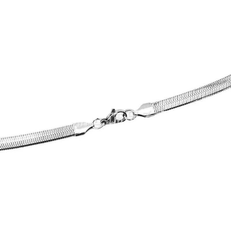 Fashion Stainless Steel Necklace For Women 3MM/4MM/5MM Wide Snake Chain Choker Men Trendy Party Jewelry Accessories