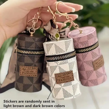 Mini Retro Coin Purse, Classic Pouch With Scarf Decor
