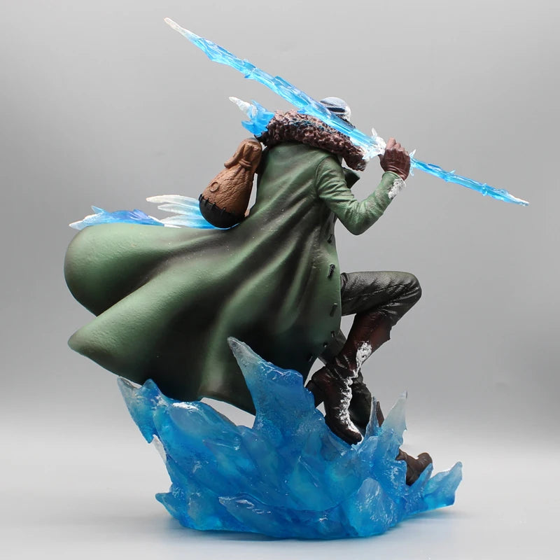 One Piece Aokiji Kuzan Anime Figures 2 Heads 30cm Gk Figurine Pvc LED Luminous Model Statue Collection Decora Toy Christmas Gift
