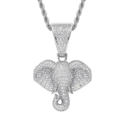 Iced Out Letter Savage Pendant Shiny Bing Cubic Zirconia Hip Hop Necklace Men\\\'s Cool Rock Rap Trend Jewelry