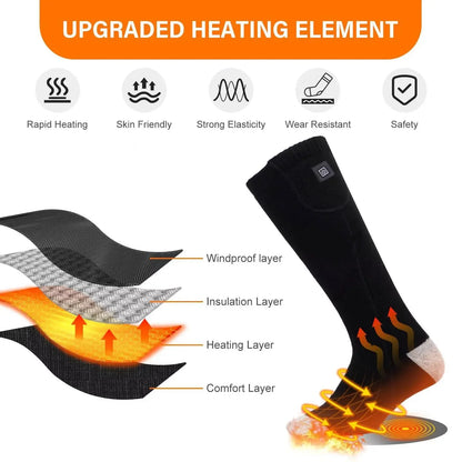 Heating Socks with Battery Box Rechargeable Anti-Cold Men