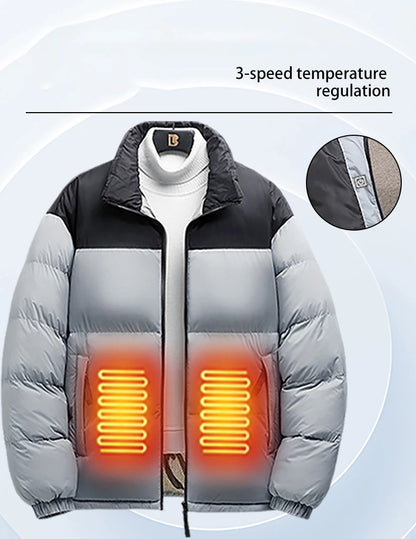 Waterproof Thickened Heated Coat Winter