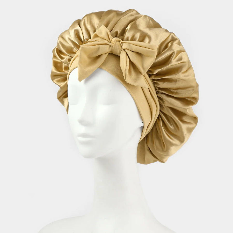 Satin Bonnet Silk Bonnet Adjustable Bonne For Sleeping Hair Bonnet With Tie Band Bonnets For Women Men