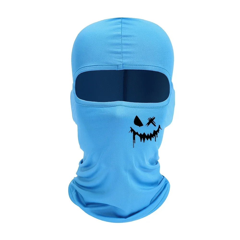 3pcs/2pcs/1pc Smiling Face Print Ski Mask Balaclava Face Mask for Men Women UV Protection Windproof Scarf for Snowboard