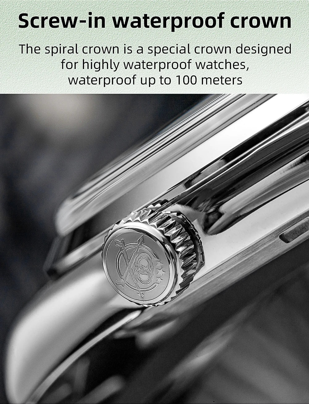 ADDIESDIVE Men's Dress Watch 36mm 10Bar Waterproof Stainless Steel BGW9 Super Luminous Quartz Movement with Bubble Mirror Glass