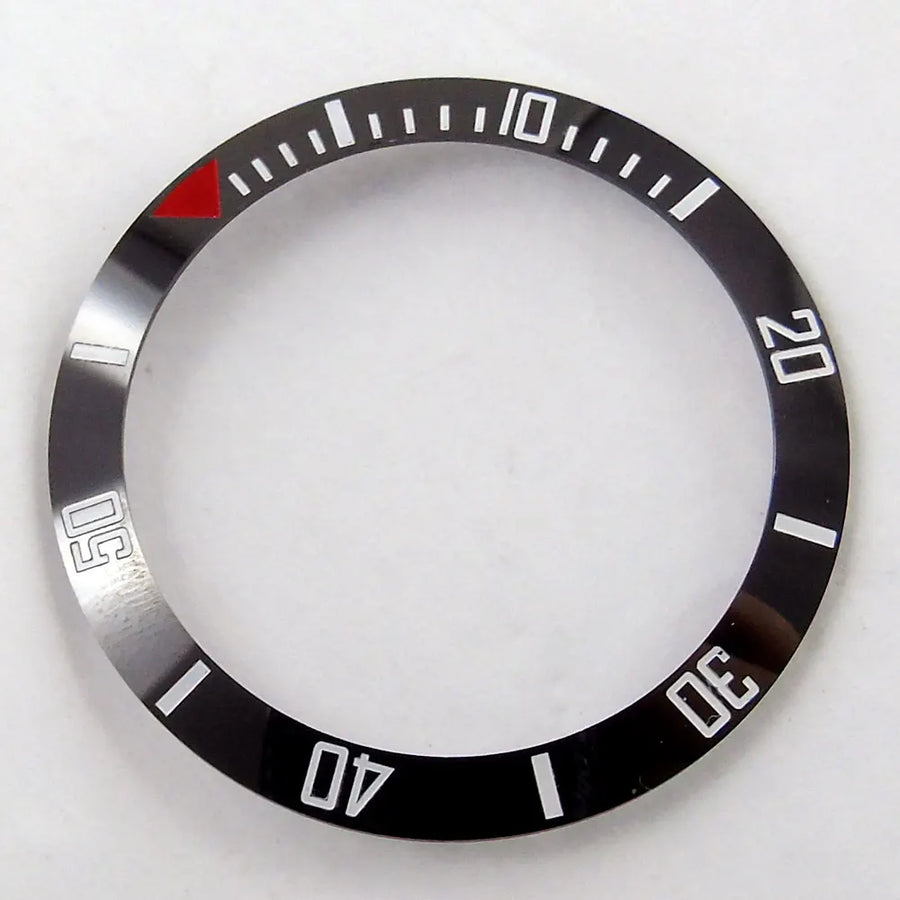 Slope Black Grey With Yellow/White Numbers 38mm*30.6mm Ceramic/Alloy Bezel Insert fit 40mm NH35 NH34 GMT Automatic Men Watch