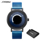 SINOBI Men's Fashion Quartz Watch Stainless Steel Blue Wristwatch Shock Resistant Water-Resistant Male Relogio Masculino