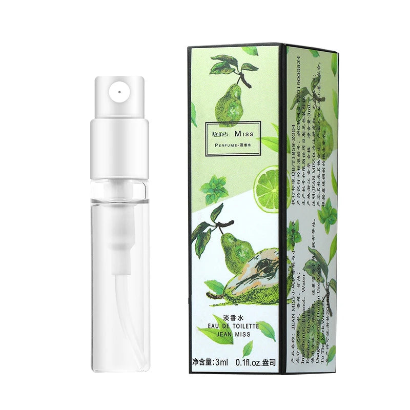 3ml JEAN MISS Pheromone Perfume Eau De Toilette for Women Men Atomizer Art Printed Packaging Lady Sample Long Lasting Perfume