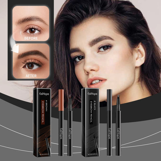 EELHOE 4 Forks Waterproof Eyebrow Pencil Long Lasting