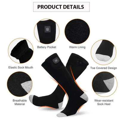 Heating Socks with Battery Box Rechargeable Anti-Cold Men