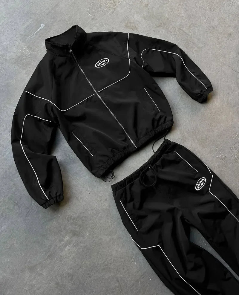 New Style Stylish Loose Letter Print Zipper Hoodie Men