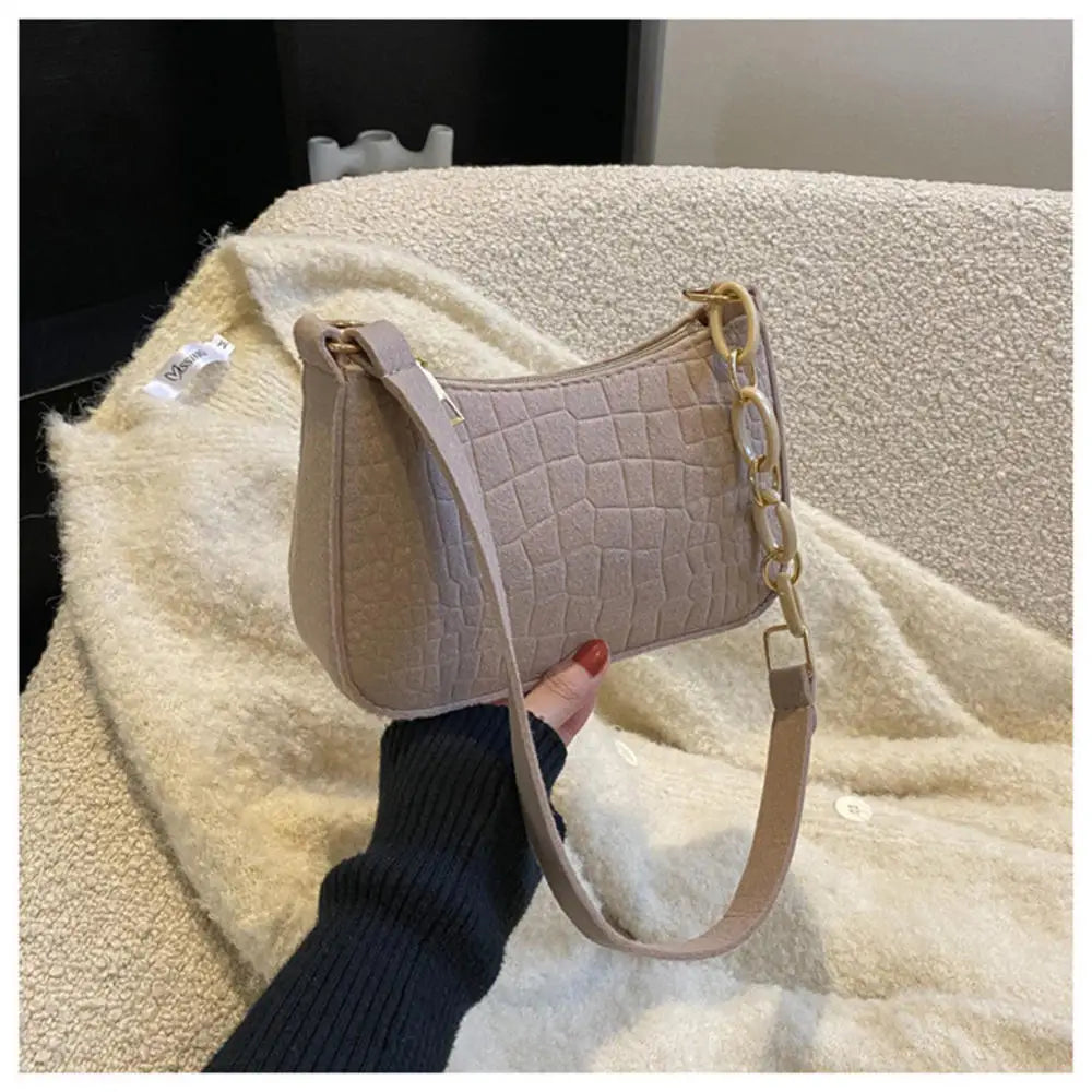 Y2k Vintage Women Underarm Bag Korean Casual Cute White Shoulder Bag Ladies Slings