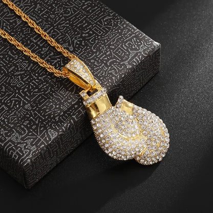 Iced Out Letter Savage Pendant Shiny Bing Cubic Zirconia Hip Hop Necklace Men\\\'s Cool Rock Rap Trend Jewelry