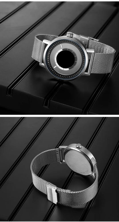 SINOBI Men's Fashion Quartz Watch Stainless Steel Blue Wristwatch Shock Resistant Water-Resistant Male Relogio Masculino