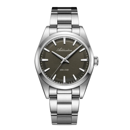 ADDIESDIVE Men's Dress Watch 36mm 10Bar Waterproof Stainless Steel BGW9 Super Luminous Quartz Movement with Bubble Mirror Glass