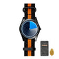 Enmex Individualization special wristwatch canvas  creative design Mysterious Gradient Blue fashion quartz clock men watch