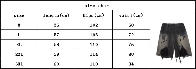 Old Size Denim Loose Shorts baggy jeans women
