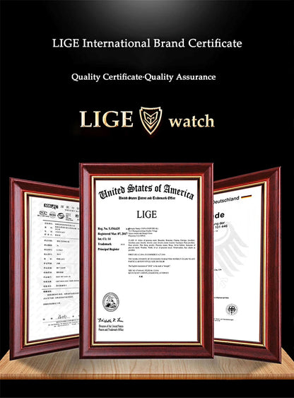 LIGE Fashion Brown Leather Men Watch Rotating Dial Las Vegas Roulette Desktop Theme Watch Men Waterproof Luminous Clock Watches