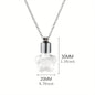 Glass Perfume Vial Pendant Wishing Bottle Clear Charm Glass Bottle Necklace Jewelry Gifts Glass Bottle Necklace TransparentGlass