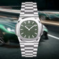 Specht & Söhne Classic 5711 Ultra Thin Men's Watch Green Sapphire Crystal 50M Water Resistant Stainless Steel Quartz Wristwatch