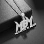 Iced Out Letter Savage Pendant Shiny Bing Cubic Zirconia Hip Hop Necklace Men\\\'s Cool Rock Rap Trend Jewelry