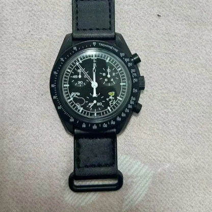 2025 Newest High Quality Wantch Men's and Women's Moon Mercury Quartz Chronograph Watch Celestial Galaxy Dial 6-Hand Hot Sale