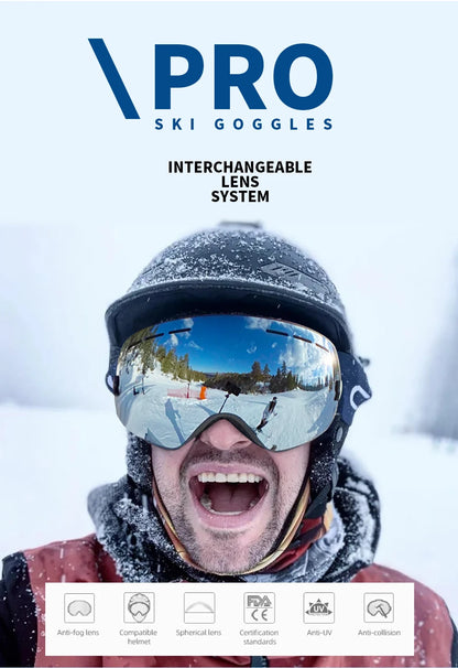 Glasses Skiing Mask Snowboard Men Women Snow Goggles