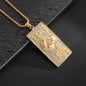 Iced Out Letter Savage Pendant Shiny Bing Cubic Zirconia Hip Hop Necklace Men\\\'s Cool Rock Rap Trend Jewelry