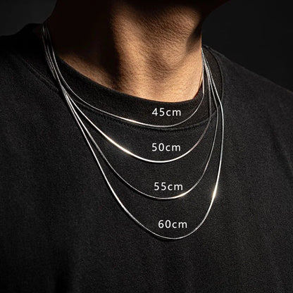 Fashion Stainless Steel Necklace For Women 3MM/4MM/5MM Wide Snake Chain Choker Men Trendy Party Jewelry Accessories